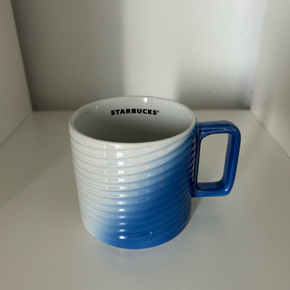 Starbucks Blue and White Ombre Mug